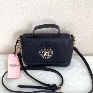 NEW Juicy Couture Liquorice Only You N Me Flap Crossbody